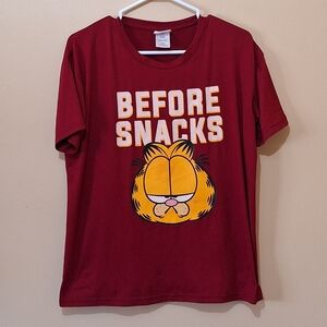 Garfield Tshirt Before And After Snacks